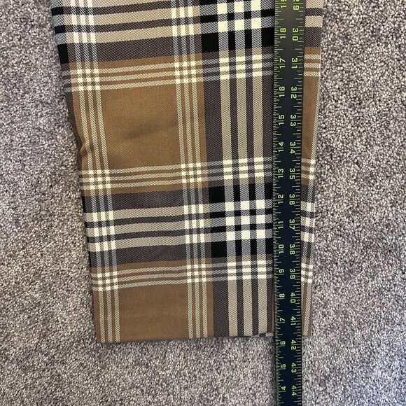 H&M Women's Chino Pants Size 31 Beige Plaid Relaxed Fit Mid Rise Pockets NWT - Picture 13 of 16